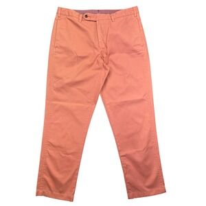 Sid Mashburn Chinos Straight Fit Casual Pants Salmon Pink‎ Cotton Sz 34 Boho
